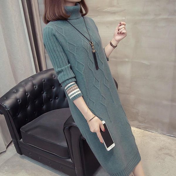 women's sweaters autumn winter fasion solid knitted mid-long dress women half turtleneck long sleeve sweater lady loose casual l174, White;black
women's sweaters autumn winter fasion solid knitted mid-long dress women half turtleneck long sleeve sweater lady loose casual l174, White;black