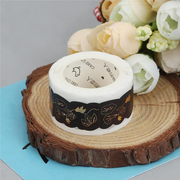 gift wrap 5 m/roll adhesive paper stickers tape black gold color flower bronzing masking scrapbooking diary planner decor 15mm
gift wrap 5 m/roll adhesive paper stickers tape black gold color flower bronzing masking scrapbooking diary planner decor 15mm