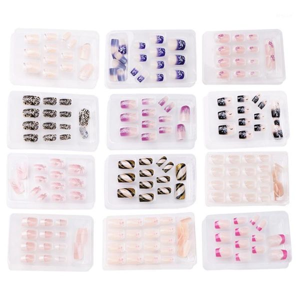 24pcs set nail tips false french full short nails art finger manicure decoration1, Black
24pcs set nail tips false french full short nails art finger manicure decoration1, Black