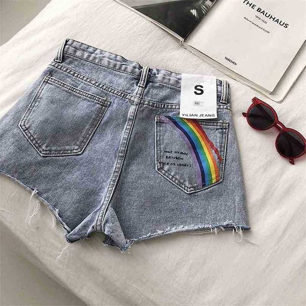summer high waist blue denim shorts women letter embroidery korean bottoms woman streetwear jeans ripped 210525
summer high waist blue denim shorts women letter embroidery korean bottoms woman streetwear jeans ripped 210525