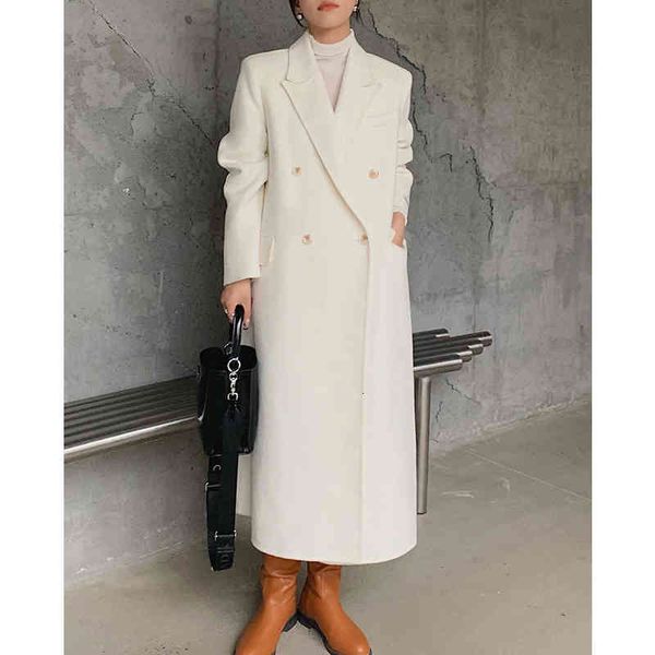 women's wool & blends korean loose x-long en oversized overcoat jacket women winter handmade profile vertical double breasted 100% coat, Black
women's wool & blends korean loose x-long en oversized overcoat jacket women winter handmade profile vertical double breasted 100% coat, Black