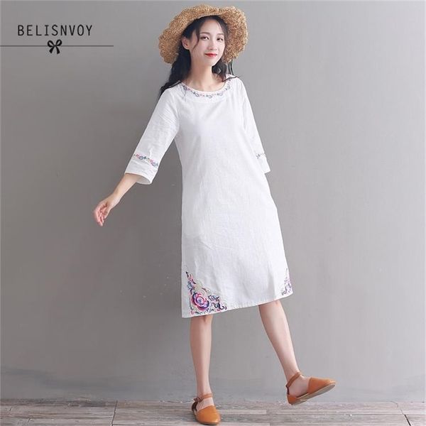 mori girl summer vintage women dress vestidos half sleeve floral embroidery loose cotton linen dresses white green rose navy 210520, Black;gray
mori girl summer vintage women dress vestidos half sleeve floral embroidery loose cotton linen dresses white green rose navy 210520, Black;gray