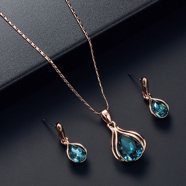 fashion retro blue diamond necklace pearl earring luxury alloy rhinestone wedding party jewelry set necklaces earrings sets, Silver
fashion retro blue diamond necklace pearl earring luxury alloy rhinestone wedding party jewelry set necklaces earrings sets, Silver
