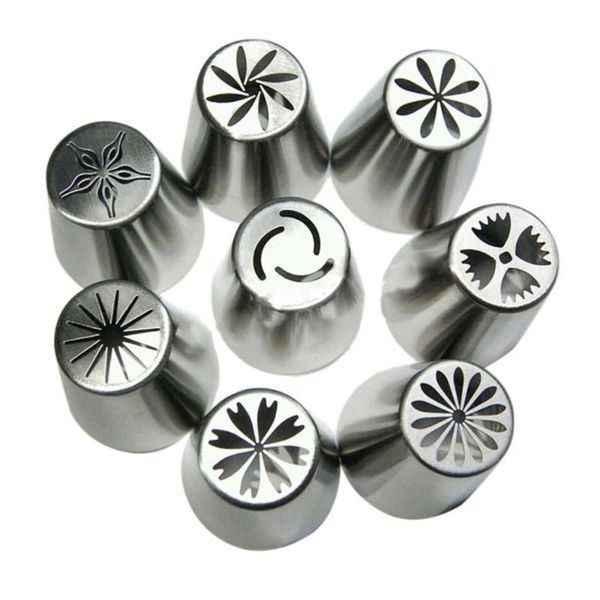 cake tools 8pcs/set decorating tips set cream icing piping sugarcraft rose nozzle for diy baking pastry fondant
cake tools 8pcs/set decorating tips set cream icing piping sugarcraft rose nozzle for diy baking pastry fondant