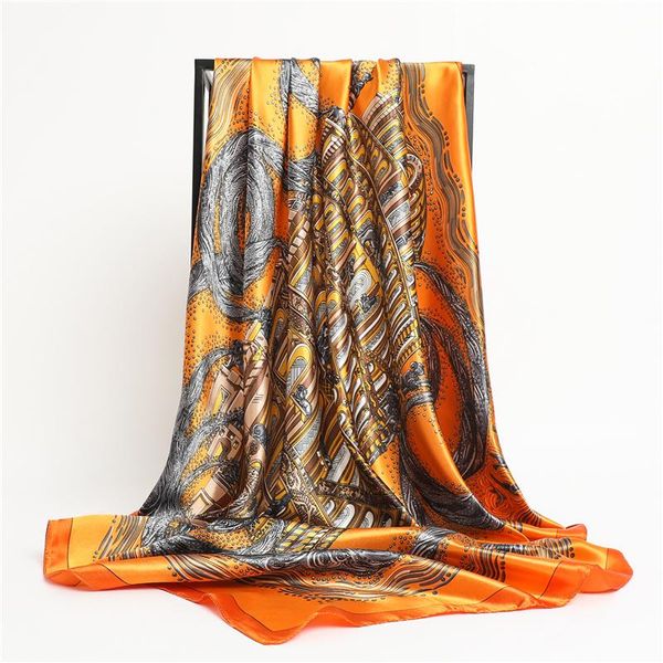 scarves women brand 90*90cm silk satin square scarf fashion hair kerchief hand bag waist band bandana summer shawl wrap foulard dress, Blue;gray
scarves women brand 90*90cm silk satin square scarf fashion hair kerchief hand bag waist band bandana summer shawl wrap foulard dress, Blue;gray