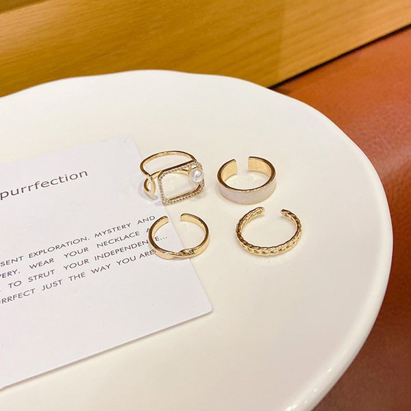 three piece plain women's personality, niche design, index finger, japanese temperament, fashion ring, women, Silver
three piece plain women's personality, niche design, index finger, japanese temperament, fashion ring, women, Silver