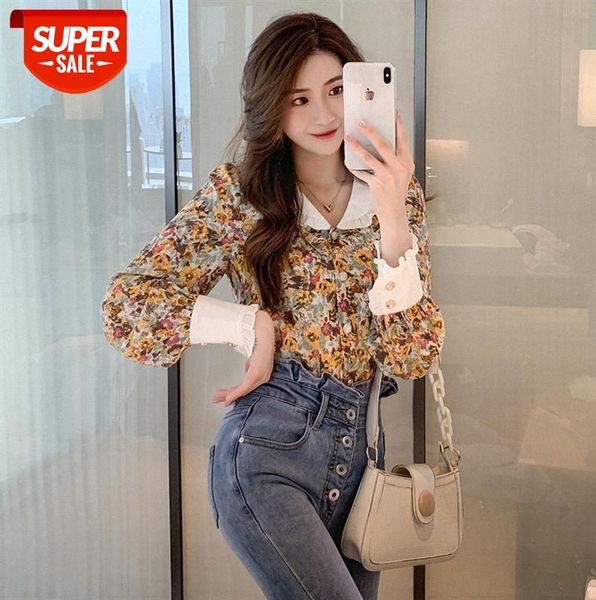 design sense niche floral shirt, temperament ladies fashion doll collar long-sleeved shirt #x13m, Black;gray
design sense niche floral shirt, temperament ladies fashion doll collar long-sleeved shirt #x13m, Black;gray
