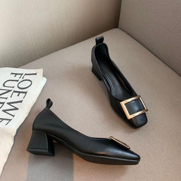 dress shoes woman metal buckle pumps thick high heels women shallow slip on talons hauts loafers office square toe grandma 2021, Black
dress shoes woman metal buckle pumps thick high heels women shallow slip on talons hauts loafers office square toe grandma 2021, Black