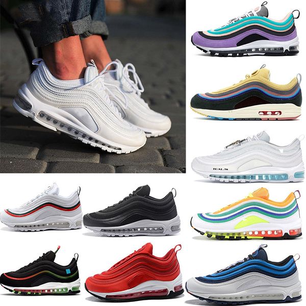 97 mens running shoes triple black white 97s silver metallic gold bred game royal men women sports sneakers
97 mens running shoes triple black white 97s silver metallic gold bred game royal men women sports sneakers