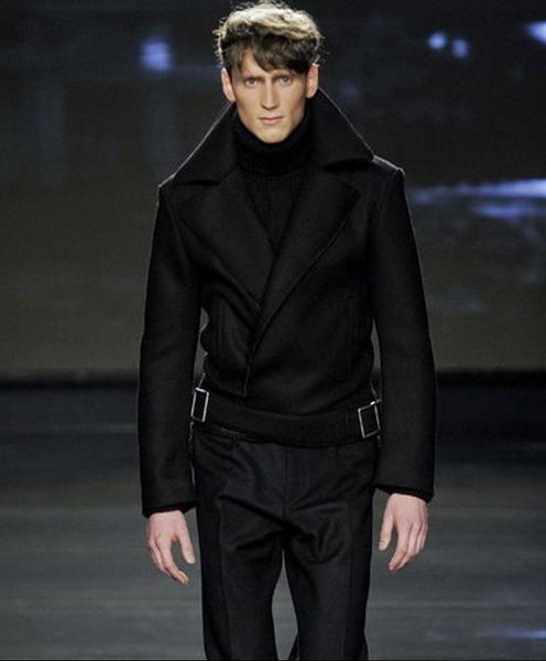 men's wool & blends autumn and winter show locomotive short business slim casual woolen coat jacket, Black
men's wool & blends autumn and winter show locomotive short business slim casual woolen coat jacket, Black