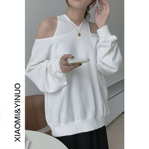 oufan 8168 fake two-piece sweater women's autumn korean loose design sense niche off shoulder top, Black
oufan 8168 fake two-piece sweater women's autumn korean loose design sense niche off shoulder top, Black
