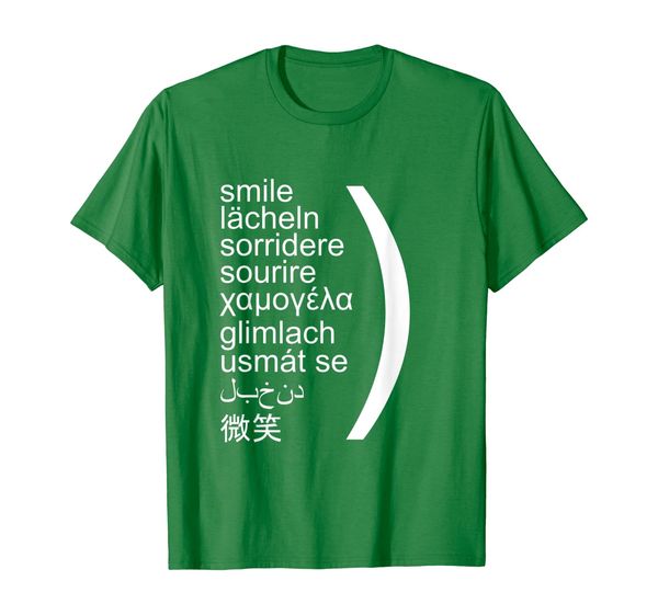 PNT-Shirts, "Smile" in 9 different languages | T-Shirt, Mainly pictures