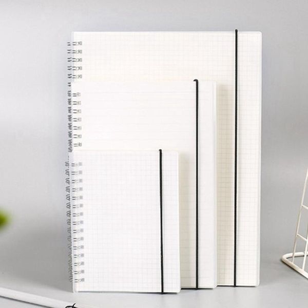 a5/a6 transparent frosted notebook grid blank pages coil pvc cover office school stationery notepads, Purple;pink
a5/a6 transparent frosted notebook grid blank pages coil pvc cover office school stationery notepads, Purple;pink