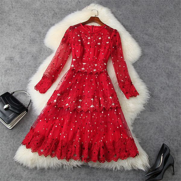 spring runway embroidery designer dressed in lace party long-sleeve celebrity femme red bathrobe dress, Black;gray
spring runway embroidery designer dressed in lace party long-sleeve celebrity femme red bathrobe dress, Black;gray