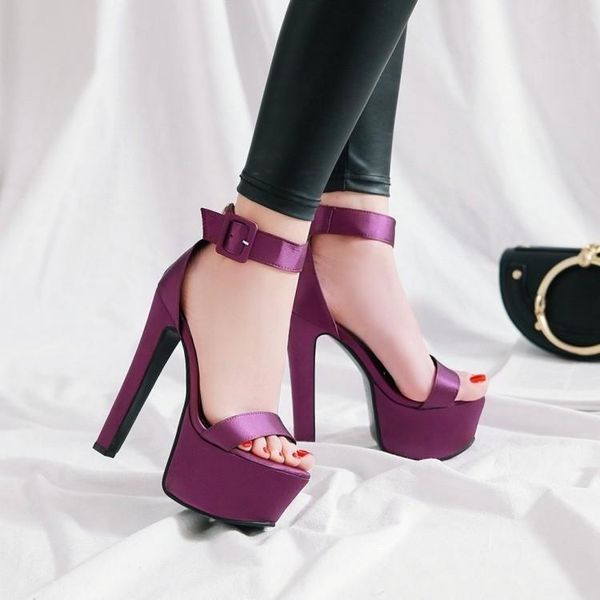 dress shoes model car shows thin heel super high 16cm waterproof platform sandals open toe bao blue one line buckle women's women, Black
dress shoes model car shows thin heel super high 16cm waterproof platform sandals open toe bao blue one line buckle women's women, Black