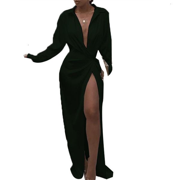 casual dresses women's high waist split mop long sleeve lapel mcf0, Black;gray
casual dresses women's high waist split mop long sleeve lapel mcf0, Black;gray