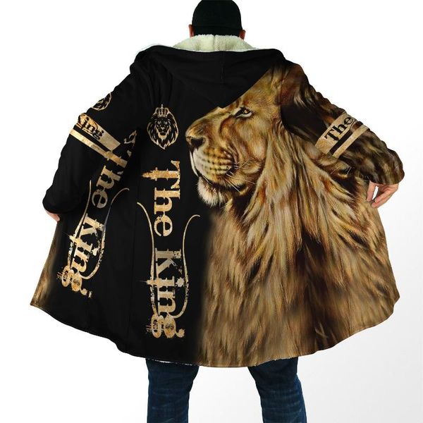 men's wool & blends 2021 winter fashion mens cloak love animal lion 3d printing thick fleece hood casual warm cape coat dp12, Black
men's wool & blends 2021 winter fashion mens cloak love animal lion 3d printing thick fleece hood casual warm cape coat dp12, Black