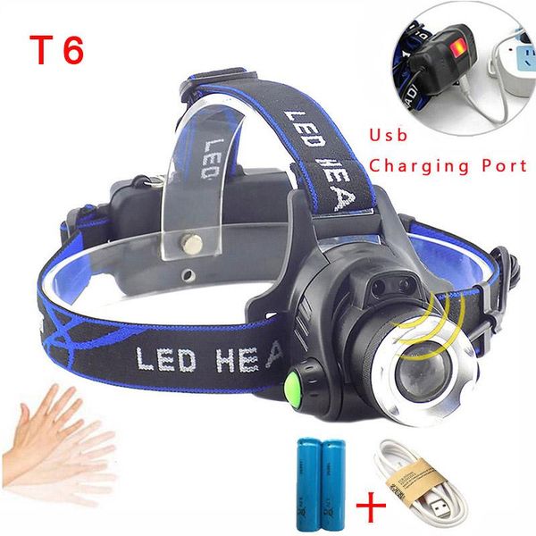 high power usb sensor t6 led headlamp headlight front head lamp torch light rechargeable zoomable for hunting fishing headlamps
high power usb sensor t6 led headlamp headlight front head lamp torch light rechargeable zoomable for hunting fishing headlamps