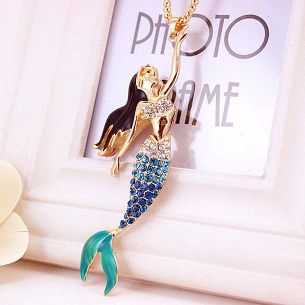 pendant necklaces rhinestone mermaid design long necklace christmas gift ladies accessories fashion fairy tale, Silver
pendant necklaces rhinestone mermaid design long necklace christmas gift ladies accessories fashion fairy tale, Silver