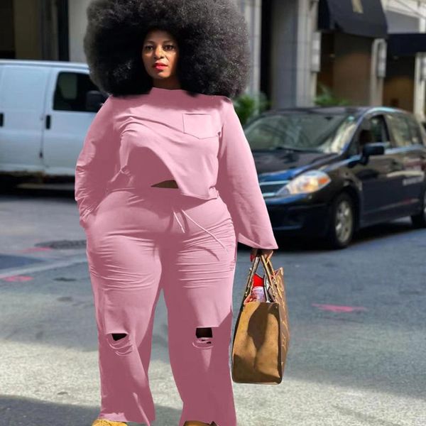 plus size tracksuits women clothes wholesale items personality hole fashion leisure pocket lace up comfortable loose two piece set outifits, Black
plus size tracksuits women clothes wholesale items personality hole fashion leisure pocket lace up comfortable loose two piece set outifits, Black