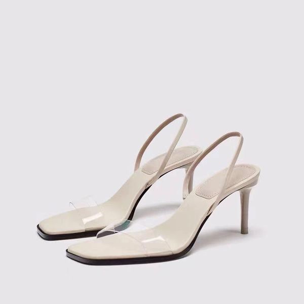 sandals zar summer women's shoes internet celebrity transparent pvc square toe stiletto roman high heel, Black
sandals zar summer women's shoes internet celebrity transparent pvc square toe stiletto roman high heel, Black