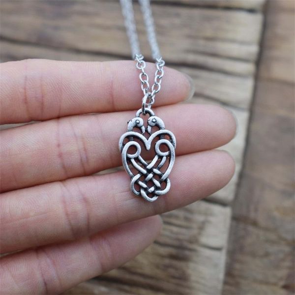 pendant necklaces couple birds celt necklace animal talisman valentine's day jewelry for lover, Silver
pendant necklaces couple birds celt necklace animal talisman valentine's day jewelry for lover, Silver