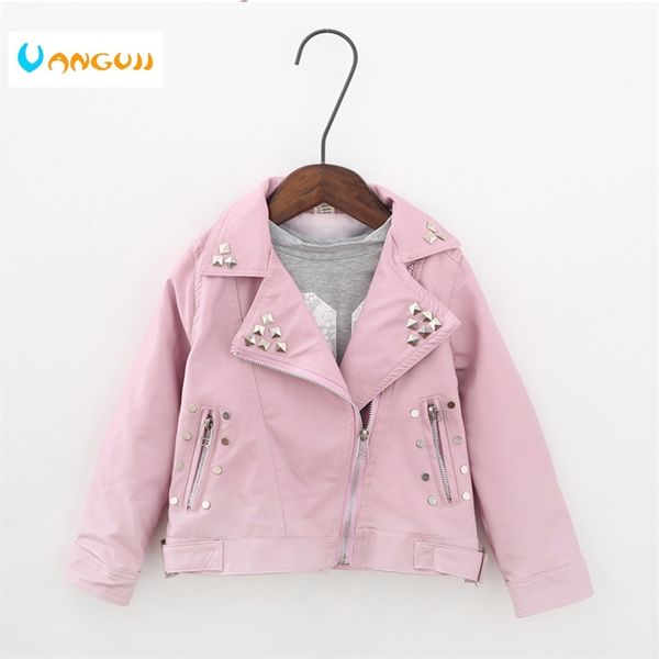 girls spring autumn jacket 2-7 years old fashion pu lapel coat metal rivets motorcycle leather belt kids s 211011, Blue;gray
girls spring autumn jacket 2-7 years old fashion pu lapel coat metal rivets motorcycle leather belt kids s 211011, Blue;gray