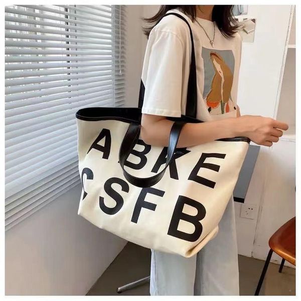 evening bags casual letter large capacity canvas big shoulder bag for women 2021 summer fashion shopper purses and handbags totes
evening bags casual letter large capacity canvas big shoulder bag for women 2021 summer fashion shopper purses and handbags totes