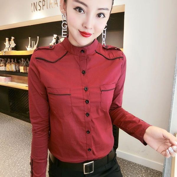 women's blouses & shirts women 2021 spring autumn stand collar blouse shirt female ladies blusas mujer de moda long sleeve blusa z252, White
women's blouses & shirts women 2021 spring autumn stand collar blouse shirt female ladies blusas mujer de moda long sleeve blusa z252, White
