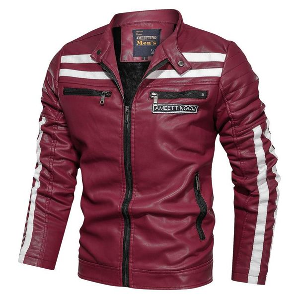 men's jackets men pu leather jacket velvet stand collar stitching motorcycle outerwear pocket wool liner zipper warm coat windproof, Black;brown
men's jackets men pu leather jacket velvet stand collar stitching motorcycle outerwear pocket wool liner zipper warm coat windproof, Black;brown