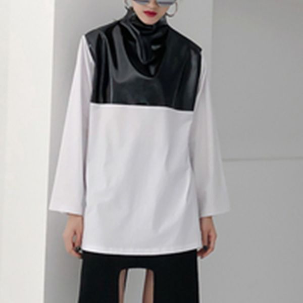 spring new style loose design cool leather t-shirts high street full turtleneck solid t-shirts fashion tshirt 210421, White
spring new style loose design cool leather t-shirts high street full turtleneck solid t-shirts fashion tshirt 210421, White