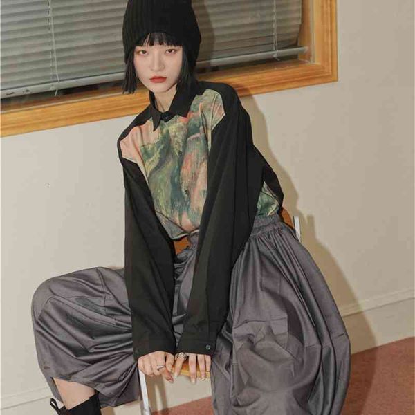 women's two piece pants painting long sleeve blouse women button up y2k shirt patchwork and fashion autumn designer clothes e8, White
women's two piece pants painting long sleeve blouse women button up y2k shirt patchwork and fashion autumn designer clothes e8, White