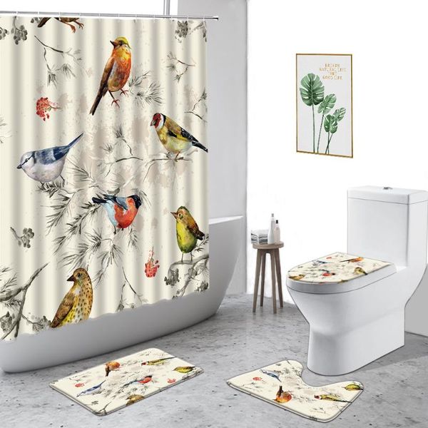 shower curtains chinese style flowers bird ink painting curtain bamboo red plum fabric printing bathroom set non-slip carpet
shower curtains chinese style flowers bird ink painting curtain bamboo red plum fabric printing bathroom set non-slip carpet