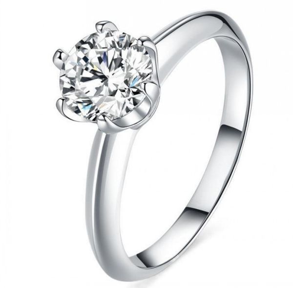 classic 6 claws 1 ct round lab diamond wedding rings for women 925 sterling silver fine jewelry, Golden;silver
classic 6 claws 1 ct round lab diamond wedding rings for women 925 sterling silver fine jewelry, Golden;silver