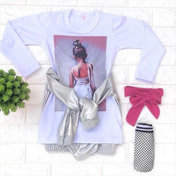 2 9y children girls suits autumn toddler kids zipper jacket coat character print dress teenage clothing 2pcs, White
2 9y children girls suits autumn toddler kids zipper jacket coat character print dress teenage clothing 2pcs, White