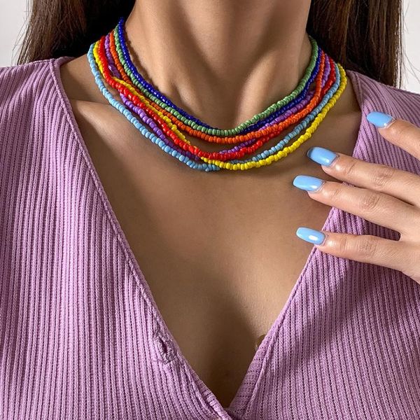 chains ins color hand-woven rice bead necklace personality colorful round chain necklaces for women girls fashion jewelry, Silver
chains ins color hand-woven rice bead necklace personality colorful round chain necklaces for women girls fashion jewelry, Silver