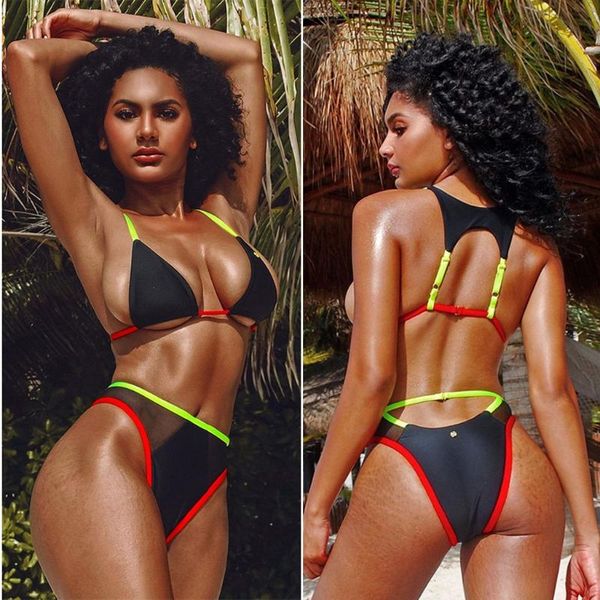 women's swimwear bikini two piece swimsuits for pool black splice sling fashion beachwear bahting suit 2021 female push up, White;black
women's swimwear bikini two piece swimsuits for pool black splice sling fashion beachwear bahting suit 2021 female push up, White;black