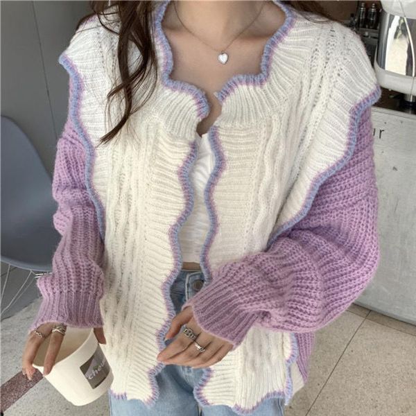 women's knits & tees women korean long sleeve sweet knitting sweater coat female winter warm kawaii coats 2021 autumn patchwork cardiga, White
women's knits & tees women korean long sleeve sweet knitting sweater coat female winter warm kawaii coats 2021 autumn patchwork cardiga, White