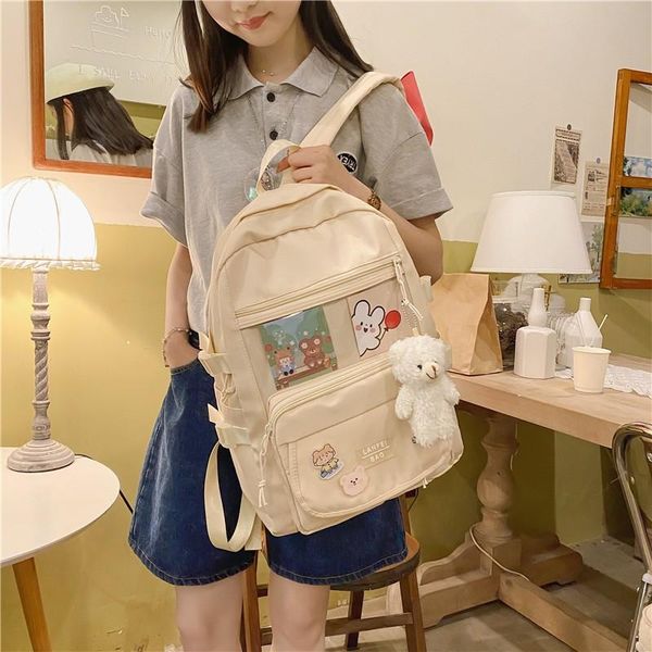 school bags harajuku badge pin fashion women's backpack nylon large-capacity student waterproof anti-theft travel
school bags harajuku badge pin fashion women's backpack nylon large-capacity student waterproof anti-theft travel