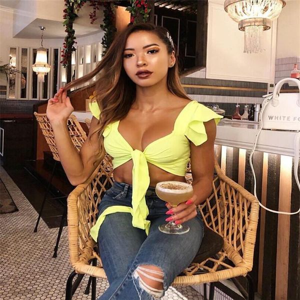 women's blouses & shirts women summer short sleeve v-neck crop ladies front knot tie casual plain blouse shirt, White
women's blouses & shirts women summer short sleeve v-neck crop ladies front knot tie casual plain blouse shirt, White