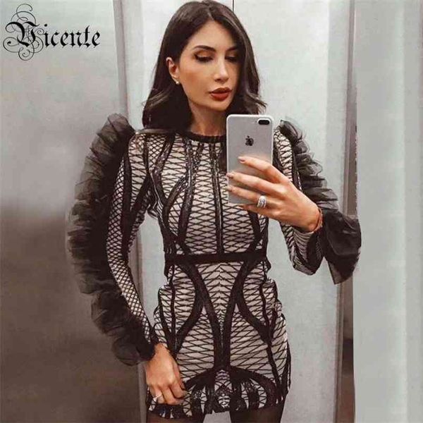 trendy mesh ruffles long sleeves sequins embellished women westidos o neck celebrity party dress 210520, Black;gray
trendy mesh ruffles long sleeves sequins embellished women westidos o neck celebrity party dress 210520, Black;gray