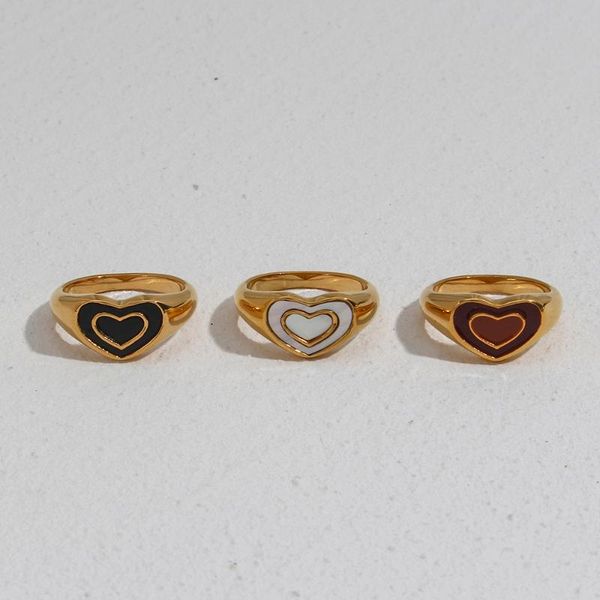 cluster rings 2021 summer latest design tarnish cute natural white shell enamel red black stainless steel gold heart for women, Golden;silver
cluster rings 2021 summer latest design tarnish cute natural white shell enamel red black stainless steel gold heart for women, Golden;silver