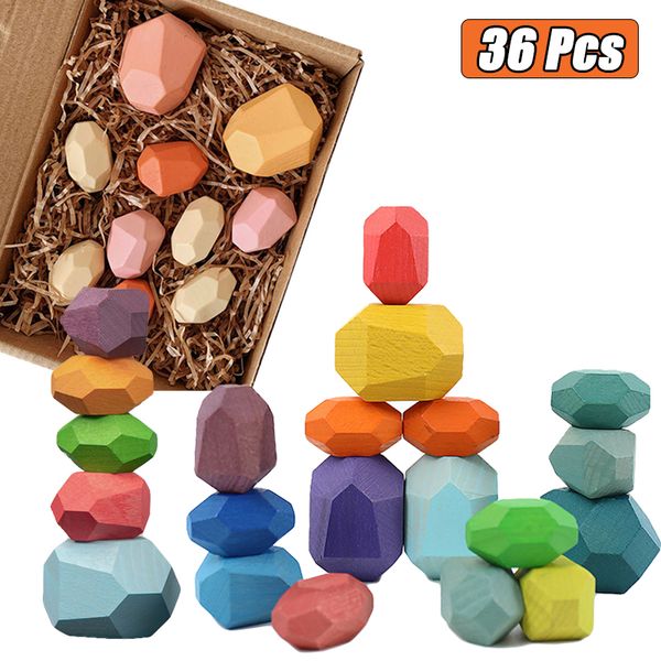 Montessori Educational Wooden Colored Stone Building Block Toy Creative Nordic Style Jenga Set Game Rainbow Wooden Toy Gift
Montessori Educational Wooden Colored Stone Building Block Toy Creative Nordic Style Jenga Set Game Rainbow Wooden Toy Gift