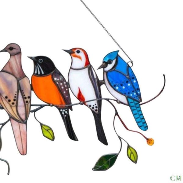 vases creative window panel stained glass birds-on-a-wire hanging catcher home decoration accessories room
vases creative window panel stained glass birds-on-a-wire hanging catcher home decoration accessories room
