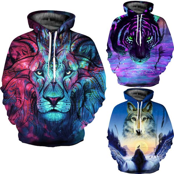 hoodie fleeces sweater hoody2021 spring and autumn menswear wolf 3d digital printing loose fitting pullover hoodie sweater lovers, Black
hoodie fleeces sweater hoody2021 spring and autumn menswear wolf 3d digital printing loose fitting pullover hoodie sweater lovers, Black