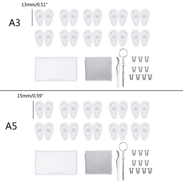 sunglasses frames 10 pairs push-in eyeglass nose pads soft silicone glasses anti-slip air chamber, Silver
sunglasses frames 10 pairs push-in eyeglass nose pads soft silicone glasses anti-slip air chamber, Silver