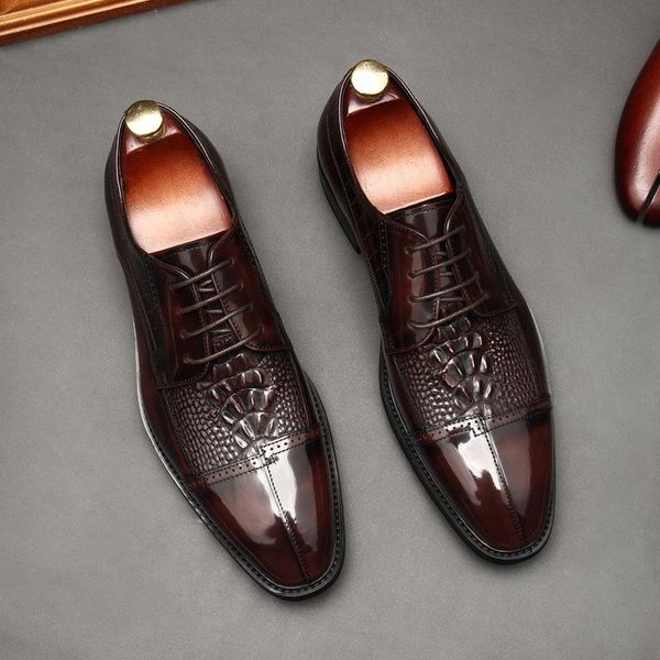 dress shoes mens formal suit wedding genuine leather men business office work pointed toe laced carved cowhide comfortable, Black
dress shoes mens formal suit wedding genuine leather men business office work pointed toe laced carved cowhide comfortable, Black