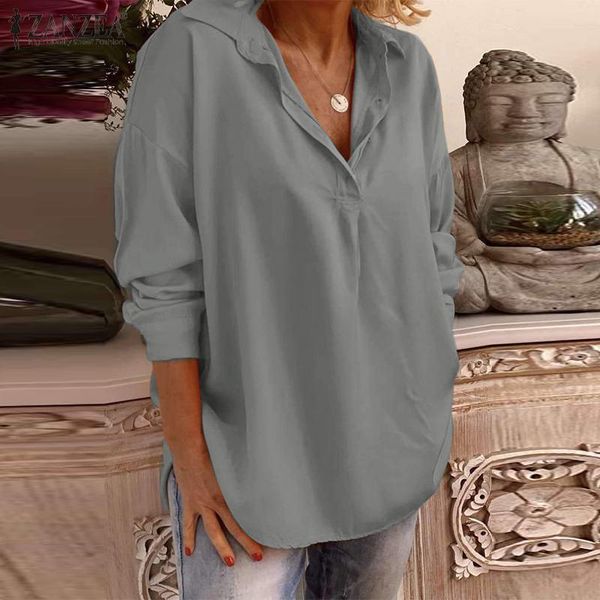 women's autumn fashion shirts 2021 female office tunic zanzea casual long sleeves blouses loose solid lapel plus size s-5xl &, White
women's autumn fashion shirts 2021 female office tunic zanzea casual long sleeves blouses loose solid lapel plus size s-5xl &, White
