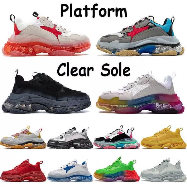 17fw pairs triple s clear sole sneaker men women designer shoes thick crystal bottom running dad shoes rainbow platform casual sports runner
17fw pairs triple s clear sole sneaker men women designer shoes thick crystal bottom running dad shoes rainbow platform casual sports runner