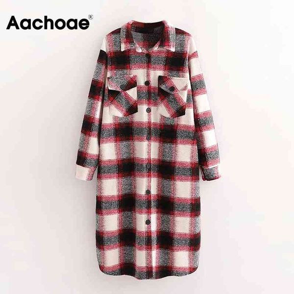 aachoae winter women single breasted plaid wool coat casual turn down collar long shirt coats ladies vintage overcoat 210413, Black
aachoae winter women single breasted plaid wool coat casual turn down collar long shirt coats ladies vintage overcoat 210413, Black